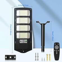 2-PACK 5000W Solar Street Lights Outdoor - Solar Lights Outdoor Waterproof Motion Sensor, Solar Parking Lot Lights Commercial Dusk To Dawn, LED Street Light Solar Powered For Outside, Yard - 2pcs - 查看 4