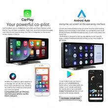 Reproductor multimedia para automóvil de 10.26 pulgadas, compatible con CarPlay inalámbrico y Android Auto inalámbrico, monitor de pantalla portátil universal para automóvil con cámara - Con cámara de visión trasera - Ver 3