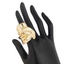 Bold Punk-Inspired Geometric Joint Ring For Women - Alloy, Perfect For Everyday & Party Wear - White K - View 7