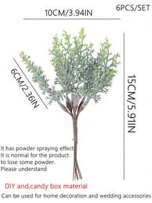 1/3/5 pièces Branches de pin vert de simulation romantique de 15 cm, utilisées pour la décoration de la maison, la décoration de mariage, la décoration d'automne, la décoration de la chambre, les accessoires de cuisine, le restaurant, la décoration de chambre à coucher, les accessoires de salle de bain, les cadeaux d'événements d'hôtel, les arrangements floraux à main, la décoration de bureau, le jardin extérieur, la décoration d'automne, la décoration hivernale de la maison, la décoration d'Halloween, la décoration de Noël, les cadeaux d'anniversaire