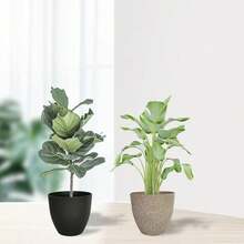 磨砂仿石盆景花盆阳台植物盆家居装饰用品大容量植物生长栽培盆 - 彩色 - 查看 7