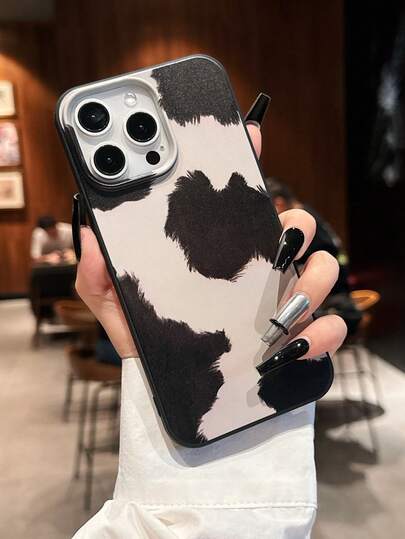 Capa de Telefone Protetora com Estampa Premium de Vaca Estilo Zebra, Compatível com Apple 17, 17 Plus, 16, 15, 14, 13, 12, 11, XS, XR, X, 7, 8 Plus, Pro, Max - Presente Perfeito para Namorado(a)