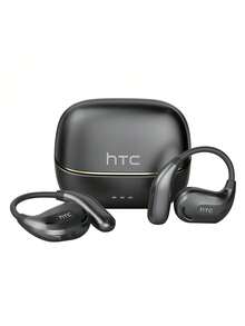 HTC Auriculares deportivos abiertos NE18, estables y duraderos, resistentes al sudor y al agua, audio espacial de alta definición, batería de larga duración, color negro. - Negro - Ver 1