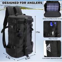 Fishing Bag, Fishing Bag, Fishing Equipment Bag, Multifunctional Fishing Equipment Backpack, Reinforced Large Capacity And Comfortable Style (Suitable For Outdoor Fishing/Hiking/Camping), Empty Bag, Gift, Thanksgiving, Christmas,