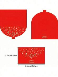 1-5pcs Gift Envelopes, Christmas Cash/Money Envelopes, Gold Foil Designed Party/Holiday/New Year/Family/Friend Money Envelopes, Red Packets, Suitable For Chinese New Year Decoration, Gifting Red Envelopes And Unique Collectibles, Red Holiday Envelopes For Cash, Gifts, Small Favors - Party And Home Decor - Compatible With Most Standard Mail Slots, Festive Envelope Design, Exquisite Holiday Graphics, High-Quality Printing - Multicolor - View 7