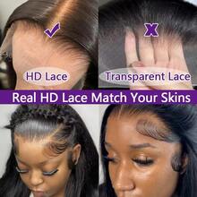 30 Zoll 13x4 HD Lace Front Perücken Upgrade Menschliches Mischgewebe Haar #1B Naturfarbe Perücken für Frauen 13x4 Frontal Lace HD transparente Spitzenperücke 200% Dichte Mischgewebe Haar Perücke Vorausgerupft Perücke mit Baby Haar