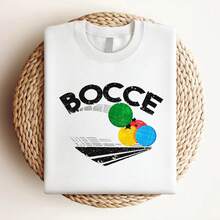 180g pure Cotton Petanque Bocce Ball Game Funny Unisex Gamer Meme Cult Movie Music Cool Gift Tee T Shirt C889 Versatile T-Shirt For Women Casual Slightly fashion women Casual Print Round Neck Short Sleeve Stretched streetwear Soft Women Top Graphic Tees graphic - Blanco - Ver 4