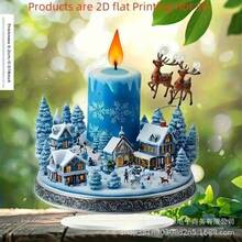 Décoration de village de Noël en acrylique bohème - Ornement de table polyvalent pour la maison, le café, le bureau et la chambre à coucher