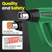 Pistola De Calor Electrica Aire Temperatura Ajustable 2000w - Verde - Ver 8