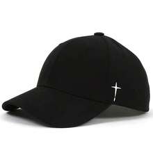 1Piece Men Side Cross Embroidered Baseball Hat Outdoor Adjustable Sunscreen Leisure Hat Spring Autumn Travel Tourism Beach Vacation - Nhiều màu - Xem 3