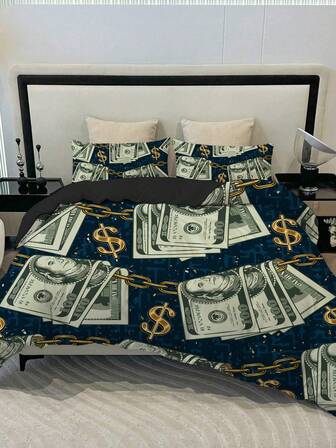 3pcs Bedding Set, Floral Print Polyester Bedding Set, Suitable For Bedroom, Guest Room (1*Duvet Cover + 2*Pillowcases, Comforter Not Included)