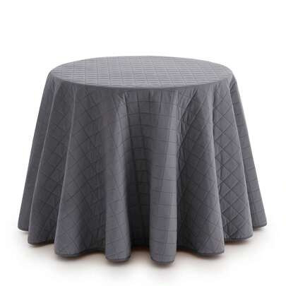 Sanelitex Falda Mesa Camilla Redonda | Acolchada | Tejido Velvet de Tacto Suave | Disponible en 5 Colores y Tamaños diferentes | Estilo atemporal para el invierno | Calidez y diseño para Salón y Comedor | Hecha en España
