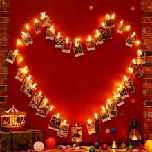 1 pièce Guirlande lumineuse à pinces photo pour fêtes, vacances, anniversaires, mariages, décorations de fiançailles, pinces transparentes, convient pour dortoir, chambre, décoration murale photo pour accrocher photos, images, cartes et notes, guirlande lumineuse, corde lumineuse de chambre en cuivre 1,5 m/3 m/6 10/20/40 LED, bande lumineuse de fée 40 pinces convenant pour centres commerciaux, bars, chambres, fêtes