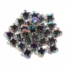 10pcs/Pack Acrylic Black Plated Colorful Beads, UV Plated Candy Heart Shaped Multicolor Star Beads, DIY Phone Chain Necklace Bracelet Pendant Beading Accessories Wholesale