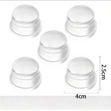 5pcs Adhesive-Free Transparent Door Stoppers - Strong Silicone Gel, Peel & Stick, Soundproof Anti-Collision, Invisible No Trace - Multicolor - View 6