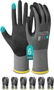 NEOTRIL Safety Work Gloves MicroFoam Nitrile Coated-3_6_12_36 Pairs,Breathable Nylon Working Gloves For Men Women - ColorD - 查看 1