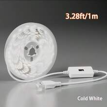 LQHZMYY 1pc LED Light Strip With Motion Sensor, 12V Voltage, USB Powered, Light Sensing Switch, Hands-Waving On/Off, 1-5m Length Selectable, Cuttable, Soft Texture For Flexible Design, 2 Color Temperatures, Suitable For Birthday, Space Theme, Bedroom, TV Backlight, Vanity, Cabinet, Home Decor, Christmas, Halloween And Other Festivals - Multicolor - View 12