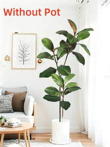 3.6Ft Artificial Magnolia Tree, Fall Artificial Magnolia Branch, Tropical Banyan Plants Fake Rubber Branch,Real Touch Fiddle Leaves, Artificial Greenery, For Home Garden Office Balcony Decoration, Room Decor, Valentine's Day Decor, Bedroom Decoration, Home Decor