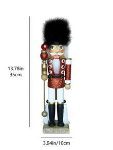 35cm/14.17in Nutcracker Puppet Decoration, Green Body With Stripes, White Feet, Cake Head Gingerbread Chef Wooden Crafts, Holiday Supplies, Santa Claus With Red Body And Green Feet, Tea Cup Head Gingerbread Chef, White Body Cake Head Gingerbread Chef, Light Brown Gingerbread House Chef, Series Puppet, 35CM Nutcracker Gingerbread Man, Wooden Craft Holiday Supplies Best Gifts Birthday Home Decor Christmas Decorations Room Decor Christmas Winter Christmas Decorations Home Christmas Gifts Christmas Decor