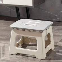 Taburete plegable portátil de plástico con asa, adecuado para exteriores, hogar, patio y múltiples escenarios, silla plegable, reposapiés, silla de pesca, silla de camping, silla de clase de invierno, silla de viaje, taburete de baño, taburete plegable compacto