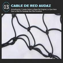 180*120cm Juego de red de látex para equipaje de coche, Bolsas Porta Equipajes, Malla Red Portaequipajes Elástica Universal Techo - Negro - Ver 8