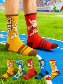 Personalized Cartoon Sound Boy Children's Mid-Tube Socks, Sports Socks For Boys And Girls, Comfortable And Beautiful, Socks For Outside