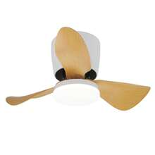 Glitzerlife 1/2 LED Ceiling Fan With Light, Quiet, Brown, 70cm, Dimmable, With Remote Control, Modern, 23W, Living Room Ceiling Lamp With Fan, Summer/Winter, 6-Speed Timer For Dining Room - Brown - View 8