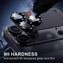 1 pezzo Protezione per obiettivo fotocamera in vetro temperato ultra-trasparente, copertura completa anti-graffio, adatta per serie 17/17 Air/17 Pro/17 Pro Max