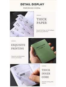 1 PC 2026 Morandi A7 Mini Agenda Engleză – 128 Pagini (64 Coli) Dimensiune Buzunar, Ușor de Transportat pentru Luarea de Notițe Oriunde. Caiet de Planificare Zilnică Minimalist și Eficient, cu Estetică Elegantă pentru Muncă, Studiu și Gestionarea Timpului.