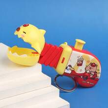 1pc Creative Stress Relief Retractable Shark Key Chain, Press To Extend Spring Mechanical Biting Novelty Pendant, Mini Hair Claw Hanging Ornament, Funny Gag Gift, Happiness Companion - Multicolor - View 10