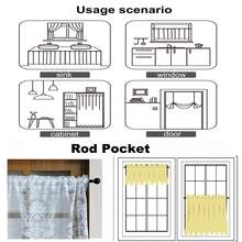 1 PIEZA Cortina corta a cuadros de estilo pastoril americano en color café claro para la cocina, cortina linda con cerezas rojas para ventanas, cortinas para ventanas pequeñas, cortinas para puertas