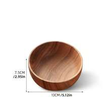 1个红木碗，日式手工木碗，木桶，创意餐具，沙拉碗，饭碗，汤碗 - 彩色 - 查看 11