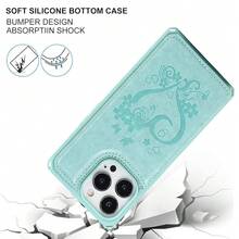 For IPhone 13 Pro Max Case With Card Holder Wallet Case For Women Men,Phone Case For IPhone 13 Pro Max Case With Stand And Strap,Leather Shockproof Protective Cover- Green{"Color_name":"E-Green"} - 多色21 - 查看 6
