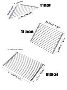 1 pieza Rejilla expandible para secar platos de acero inoxidable, montada sobre el fregadero, tabla de escurridor de platos, color negro y gris, brazo ajustable, estante de almacenamiento funcional para fregadero de cocina, adecuado para juego de utensilios de cocina, frutas y verduras, aplicable para cocina y baño, regalo de Navidad y Año Nuevo