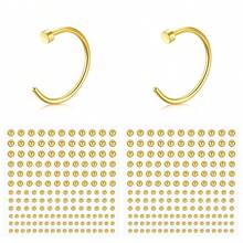 4Pcs Fake Piercing Jewelry Set, 2Pcs Fake Lip Rings And 2 Sheets Stickers - Nose Ring, Eyebrow, Lip Ring, Labret Studs & More - Adhesive Face Jewelry