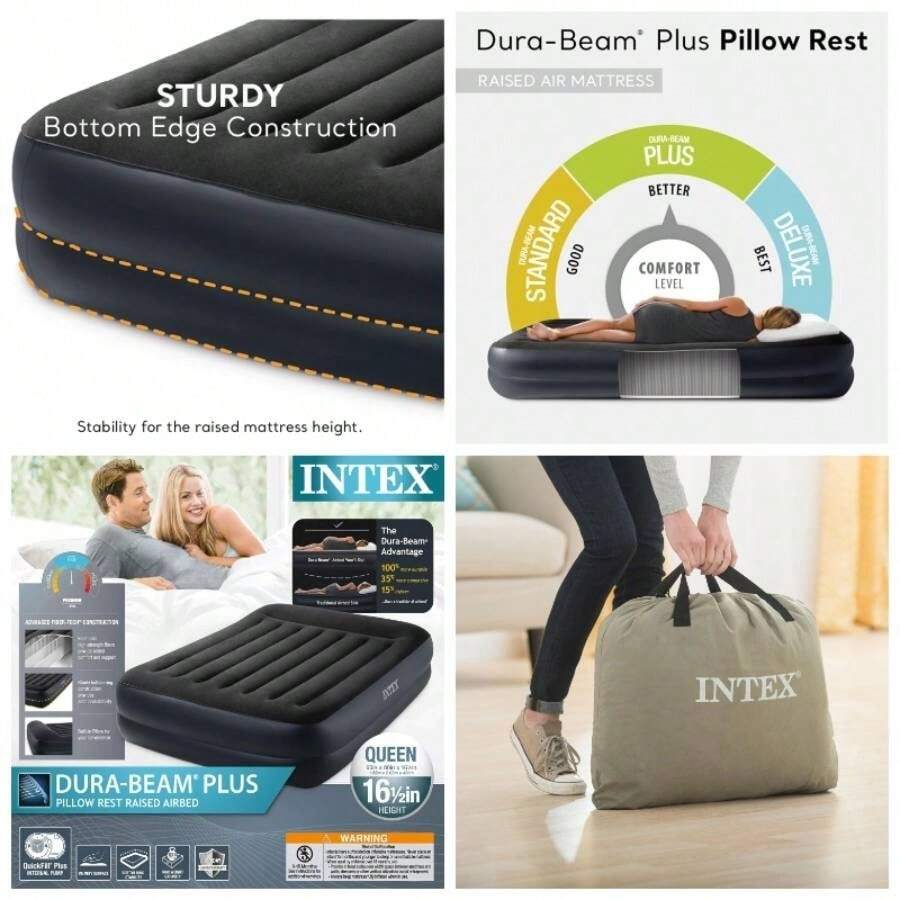 Dura - Beam Series - Cama de Aire elevada con Bomba Interna Modelo 2021 - Colchón de aire con bomba interna + Estándar - Ver 1