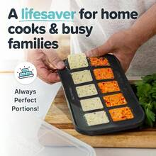 2 Tbsp. Silicone Freezer Molds - Storing Garlic, Herbs, Ginger, Pesto, Tomato Paste, Lemon, Purees And More - Silicone Food Freezer Tray - Aqua U2013 2 - Pack - 2 件裝 + 木炭 - 查看 6
