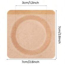50 قطعة من رقع زيت الخروع - رقع للسرة قابلة للتخلص منها، مانعة للتسرب، لاصقة ذاتيًا، خالية من المواد المسببة للحساسية، سهلة الاستخدام (لون بيج)
