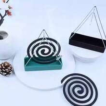 1pc Iron Mosquito Coil Holder, Home Use Sandalwood Incense Stick Burner Tray