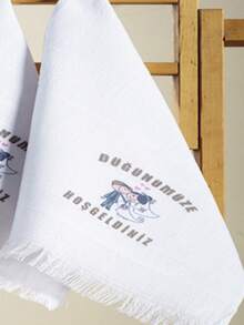 12-Piece Premium Cotton Towel Set (40x70 Cm) | Wedding, Circumcision, School, Convoy & Car Towels | Embroidered & Decorative | Elegant And Functional | Made In Turkey