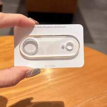 1片亮面一体式钢化玻璃相机镜头保护膜，全覆盖防刮镜头盖，兼容 17/16/15/14/13/12/11系列 - 銀色 - 查看 19