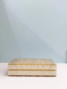 优雅女士亚克力星空单肩链条包、派对礼服手拿包、欧美风格迷你化妆包、新娘小手提包 - 杏色 - 查看 4