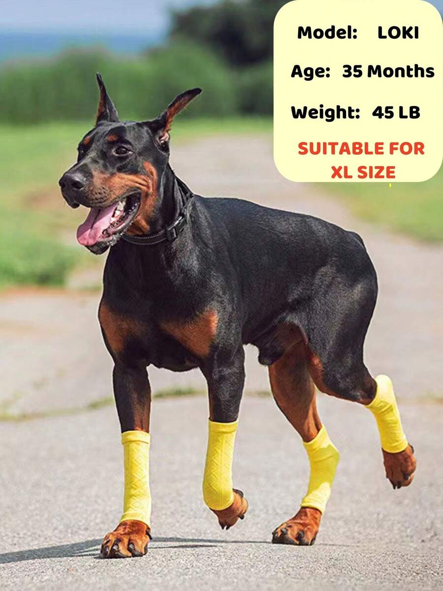 1 Cặp/2 Cặp Ống chân giữ ấm cho thú cưng, Ống chân giữ ấm bảo vệ chân mới, Ống chân giữ ấm bảo vệ khớp khi ra ngoài trời, Thích hợp cho chó nhỏ/vừa/lớn, Làm bằng cotton chải kỹ, Thích hợp cho chó Poodle, Border Collie, Golden Retriever - Nhiều màu - Xem 1