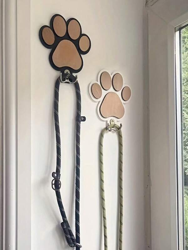 1 Peça Gancho de Parede de Madeira com Estampa de Garra na Moda - Artesanato Polido, Cabide de Toalha e Roupa Feito à Mão, Adequado para Decoração de Quarto e Banheiro