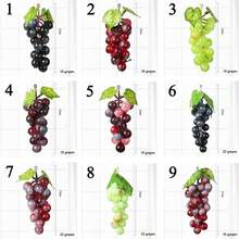 Artificial Fruit Grapes Plastic Fake Decorative Fruit Lifelike Home Wedding Party Garden Decor Mini Simulation Fruit - Multicolor - View 7