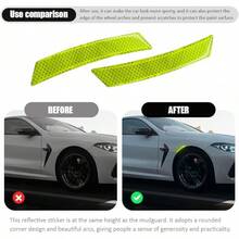 2PCS Reflective Trim Side Marker Stickers, Reflective Car Stickers, Side Reflectors Car, Auto Exterior Accessories Reflector Guard Fit Truck Wheel Well Arch Bumper Fenders (White) - màu xanh lá - Xem 5