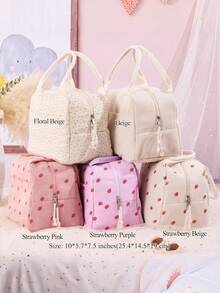 Personalized Lunch Box Bag, Custom Name Lunch Box Tote Bag, Personalized Insulation Bag, Picnic Bag, Insulation Lunch Bag, Back To School Gift, Fashionable, Colorful, Cute, Simple, Kawaii, Unique Personalized Custom Gift