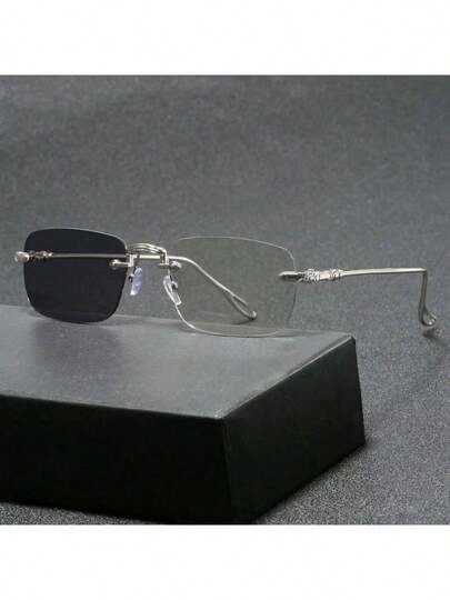 1 Pair Unisex Light-Sensitive Blue Light Blocking Glasses, Suitable For Smartphones, Computers, Outdoor Sunglasses