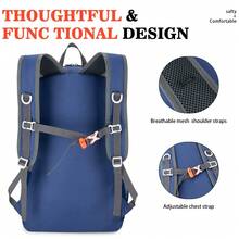 Hiking Backpack,Large 35L Travel Backpacks For Men Women,Water Resistant Ultra Lightweight Foldable Packable Camping Daypack For Outdoor Sports - Blue - View 5