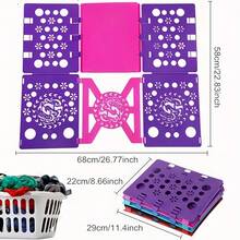 1 Lazy Folding Board For Adults - Quick Clothes Storage And Organizing Rack, Durable Plastic With Colorful Geometric Pattern, Space-Saving Design, Efficient Clothes Organization, Clothes Organizer